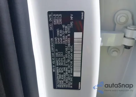 2016 Volvo Xc90 T6 Momentum z USA, uszkodzony, nr VIN YV4A22PK1G1088978